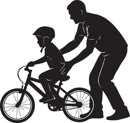 Father Teaching Child to Ride a Bicycle
Dad and Kid Bike Lesson &ndash; Family Bonding Moment
Parent and Child Cycling Together Silhouette
