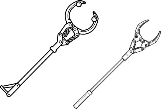 Piler Vector Outline Icon Isolated On White Background