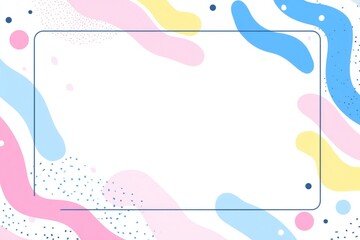 A colorful background with a white frame. background for kid Concept.