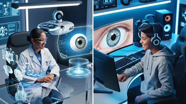 Futuristic Eye Health Analysis with Advanced Technology and AI Diagnostics