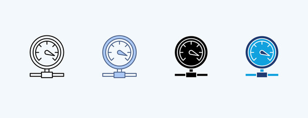 Gauge Multiple Icon Illustration Vector