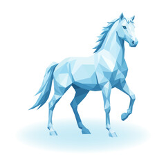 Low Poly Rearing Horse