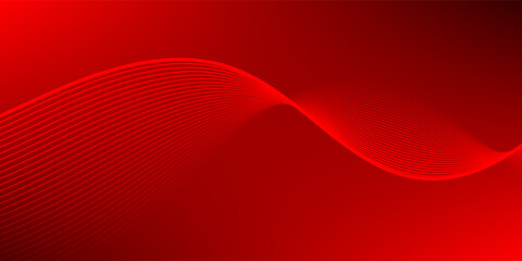 abstract wavy lines background. red gradations, banner background, wave line shape,memphis background.