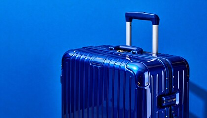 Blue Hard Shell Suitcase in Modern Studio Lighting