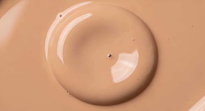 Close-up of Beige Foundation Swatch for Makeup.