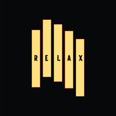 Relax Word on black background