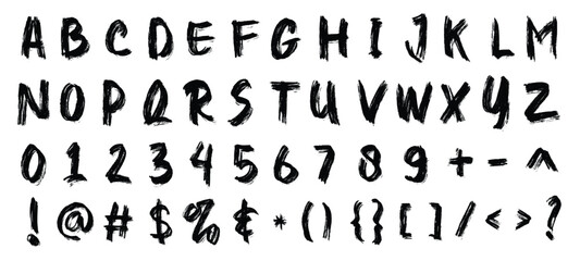 Hand Drawn Alphabet and Numbers Font Set – Cute Doodle Lettering