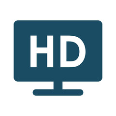 Fototapeta premium High definition led screen icon svg cut file. Isolated vector illustration.