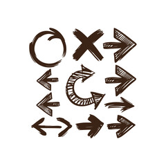 Hand-drawn Sketchy Arrow and Symbol Collection