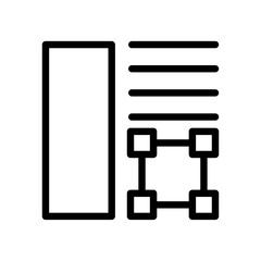 Fototapeta premium Monochrome and minimalistic vector sign. Editable stroke. Vector line icon of gear on ticket. Simple line Algorithm icon for templates, web design and infographics. Vector Illustration.