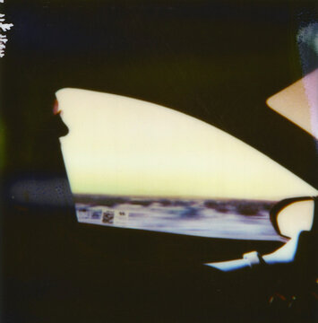 man driving a car