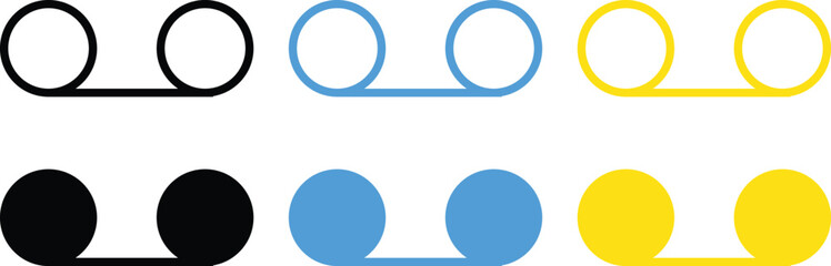 Voicemail icon set. representing phone messages. Media sign. Audio communication graphic design. Answering machine and missed call signs
