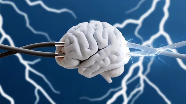 Electrical energy influencing the brain as a metaphor for mental exhaustion