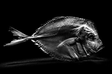 shining fish on a black backgroung
