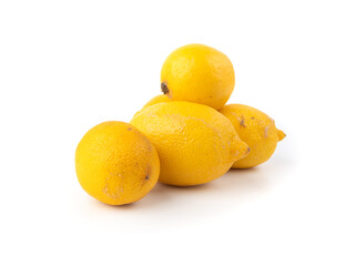 Old dried lemons. Fruits with darkened skins