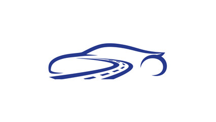 Clean Flat Automotive Workshop Logo Set with Modern Monoline Car and Mechanic Symbols