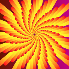 Abstract colorful illustration of hypnotic bright tunnel