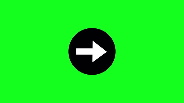 High-Quality Arrow Direction Road Sign Animation for Navigation Videos in transparent background in 4K animation 