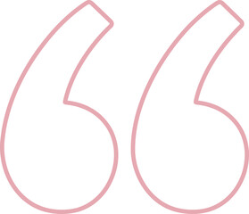 Outline Quotation Mark Illustration