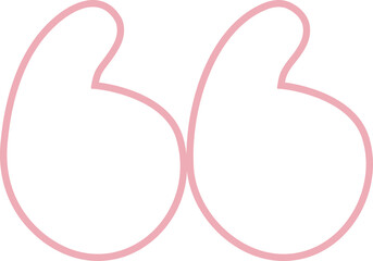 Obraz premium Outline Quotation Mark Illustration