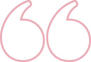 Outline Quotation Mark Illustration