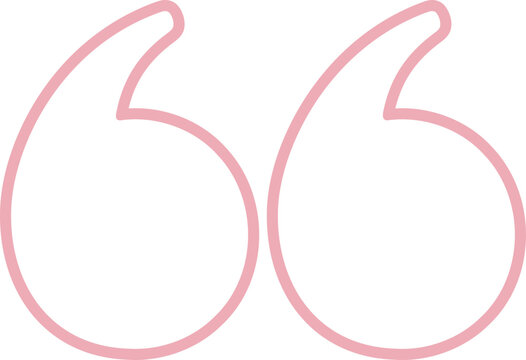 Outline Quotation Mark Illustration