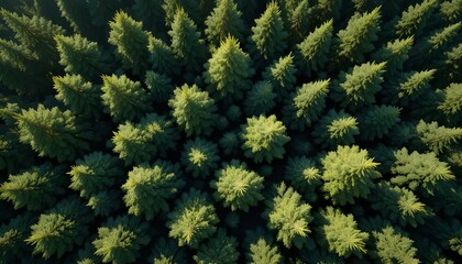   
"Rendered top view of a dense group of pine trees under sunlight, realistic textures and shadows, vibrant green foliage, high detail, soft natural lighting, cinematic aerial perspective, isolated b