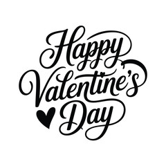 Elegant calligraphy displays a heartfelt happy valentine s day message