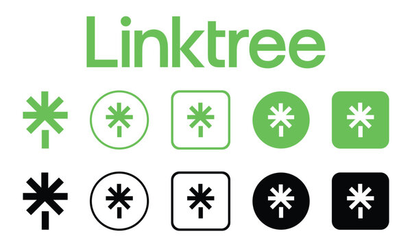 Linktree logo transparent png. Linktree icon. Linktree Logo App Icon Set. vector illustration eps file. 