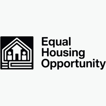 Official equal housing opportunity logo graphic representing fair housing compliance Vector icon