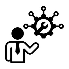 Service Provider Icon Mixed Style Vector Illustration