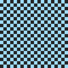 Seamless Blue and Black Checkerboard Pattern Background