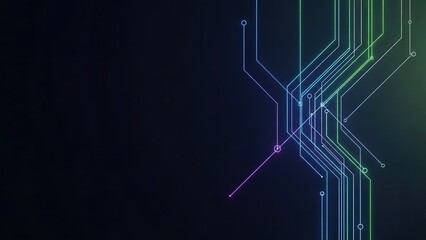 Sustainable electronic pathways illustrating smart energy routing