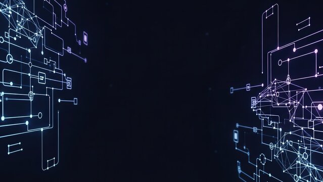 Evenly constructed walls suggest digital entry or storage corridor - Powered by Adobe