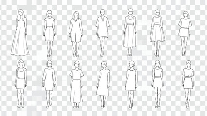  vector illustration of a man and woman, group of people, silhouette of peoples