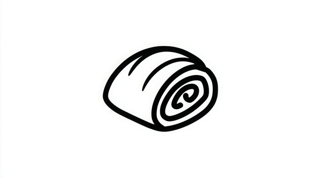 Line icon of Turkish b&Atilde;&para;rek pastry, isolated black contour vector illustration. 
