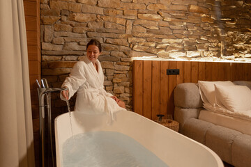 Relaxing spa experience in a tranquil setting with a soak