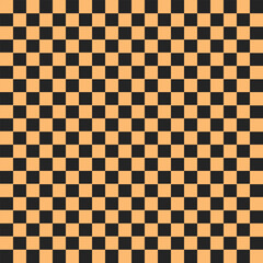 Checkered pattern Design: An orange and black checkered pattern provides a unique visual, suitable for graphic design, creating a clean backdrop for various design uses, evoking a sense of structure.