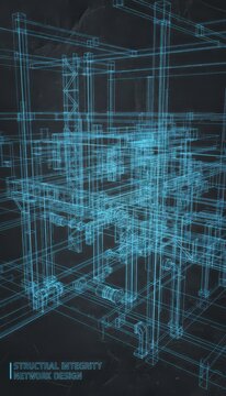 Blueprint Visualization of Structural Integrity and Network Design