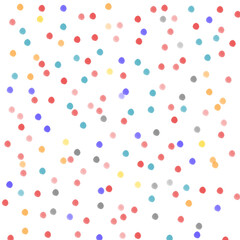 colorful dots pattern confetti background playful abstract circles seamless design transparent texture