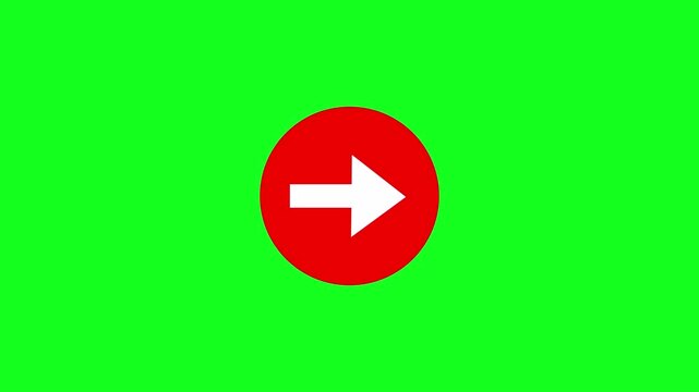 High-Quality Arrow Direction Road Sign Animation for Navigation Videos in transparent background in 4K animation 