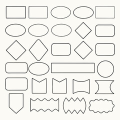 set of hand drawn frames