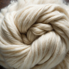 White wool texture. Natural sheep wool for knitting and crochet