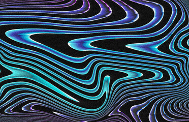 Abstract swirling lines of blue and purple with a metallic sheen creating a mesmerizing and psychedelic visual effect with an otherworldly feel