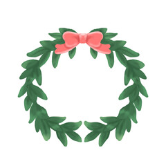 christmas wreath with holly
