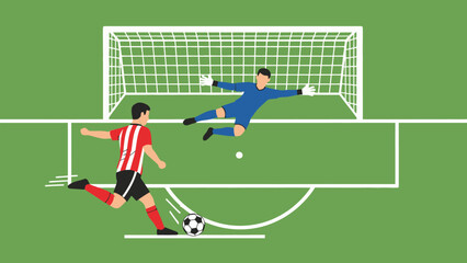 Fototapeta premium Soccer football team players in action on the field during a competitive match