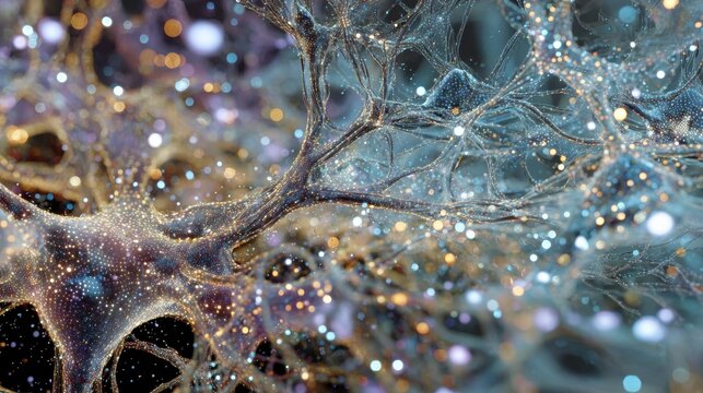 neuromorphic ai visualization quantum wellness mapping of human neural networks  cuttingedge biotechnology for digital health innovation - Powered by Adobe