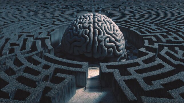 here is the image based on your description showcasing a dynamic and visually intense maze resembling a brain let me know if youd like any adjustments or further refinements