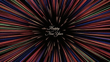 Happy new year celebration background with colorful lights