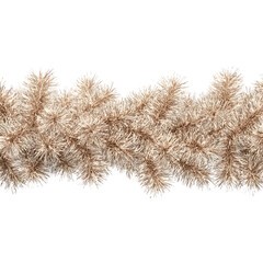 Festive Gold Tinsel Garland for Holiday Decoration